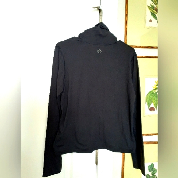 2004 Women's Harley Davidson Black Turtleneck, Nice condition, Size L - Picture 3 of 5